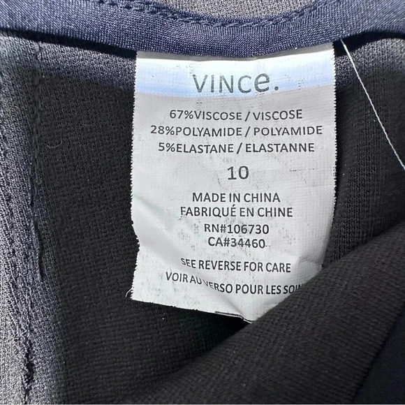 Vince Army Green Ponte’ Ankle Zip Legging Pants Size 10 - Picture 10 of 10